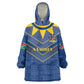 Namibia Yellow Sun Wearable Blanket Hoodie Sporty Style with Traditional Patterns