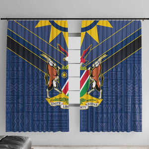 Namibia Yellow Sun Window Curtain Sporty Style with Traditional Patterns