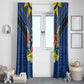 Namibia Yellow Sun Window Curtain Sporty Style with Traditional Patterns