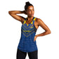 Namibia Yellow Sun Women Racerback Tank Sporty Style with Traditional Patterns