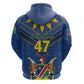 Namibia Yellow Sun Zip Hoodie Sporty Style with Traditional Patterns