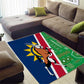 Namibia Gemsbok Area Rug Flag Design with African Patterns