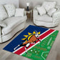 Namibia Gemsbok Area Rug Flag Design with African Patterns