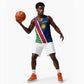 Namibia Gemsbok Basketball Jersey Flag Design with African Patterns - African Pride