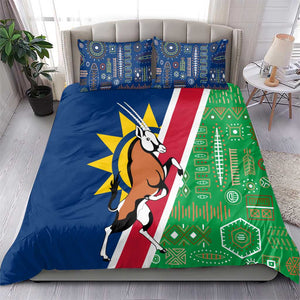 Namibia Gemsbok Bedding Set Flag Design with African Patterns