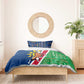 Namibia Gemsbok Bedding Set Flag Design with African Patterns