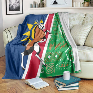 Namibia Gemsbok Blanket Flag Design with African Patterns
