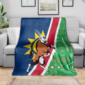 Namibia Gemsbok Blanket Flag Design with African Patterns