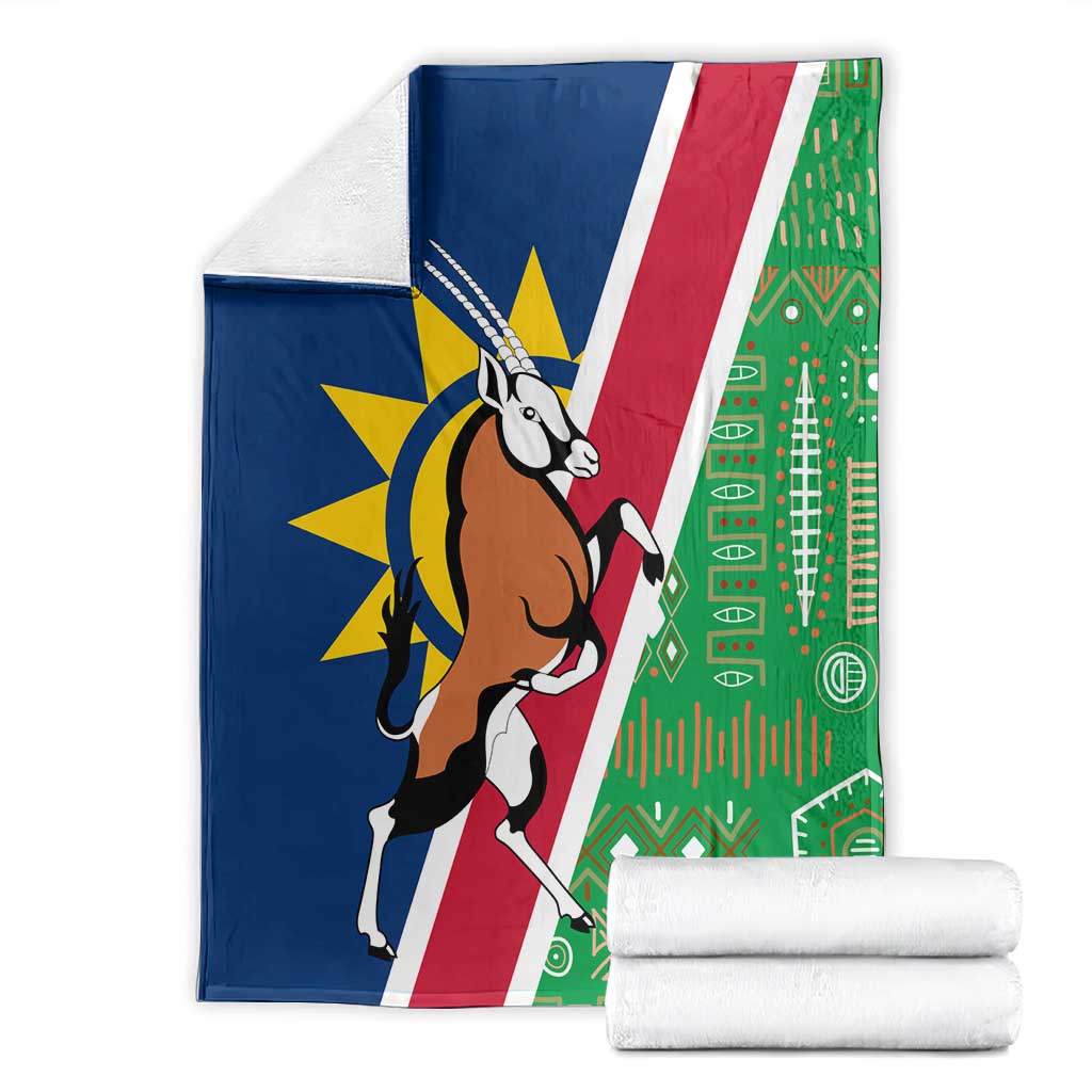 Namibia Gemsbok Blanket Flag Design with African Patterns