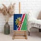 Namibia Gemsbok Canvas Wall Art Flag Design with African Patterns