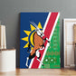 Namibia Gemsbok Canvas Wall Art Flag Design with African Patterns