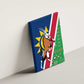 Namibia Gemsbok Canvas Wall Art Flag Design with African Patterns