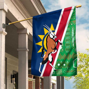 Namibia Gemsbok Garden Flag Flag Design with African Patterns