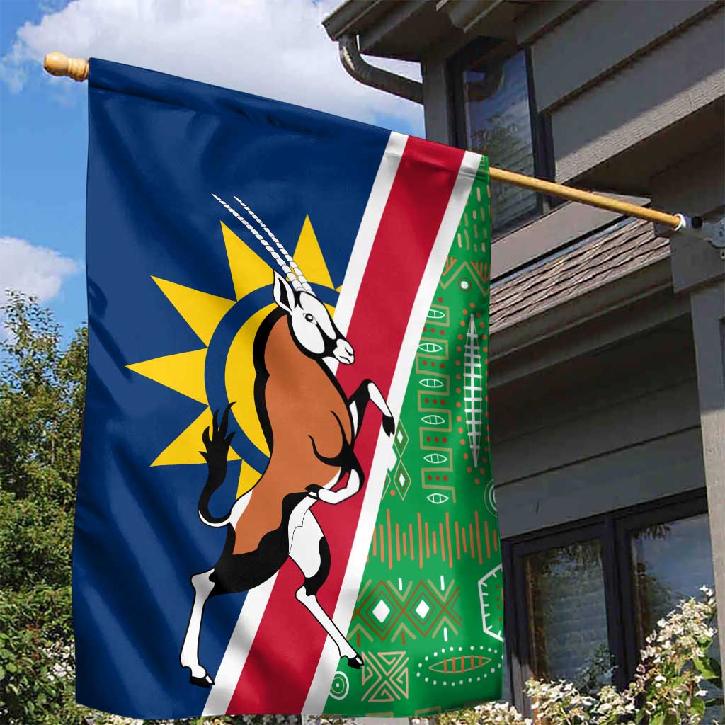 Namibia Gemsbok Garden Flag Flag Design with African Patterns