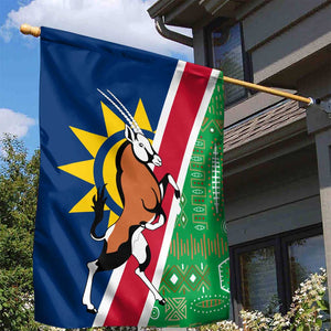 Namibia Gemsbok Garden Flag Flag Design with African Patterns