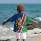 Namibia Gemsbok Kid Hawaiian Shirt Flag Design with African Patterns