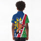 Namibia Gemsbok Kid Polo Shirt Flag Design with African Patterns