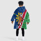 Namibia Gemsbok Kid Wearable Blanket Hoodie Flag Design with African Patterns