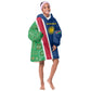 Namibia Gemsbok Kid Wearable Blanket Hoodie Flag Design with African Patterns