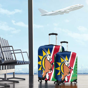 Namibia Gemsbok Luggage Cover Flag Design with African Patterns