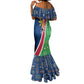 Namibia Gemsbok Mermaid Dress Flag Design with African Patterns