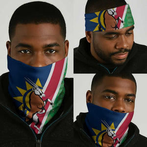 Namibia Gemsbok Neck Gaiter Flag Design African Patterns TS04