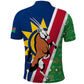Namibia Gemsbok Polo Shirt Flag Design with African Patterns