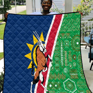 Namibia Gemsbok Quilt Flag Design with African Patterns