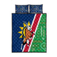 Namibia Gemsbok Quilt Bed Set Flag Design with African Patterns
