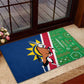 Namibia Gemsbok Rubber Doormat Flag Design with African Patterns