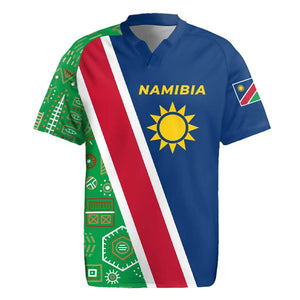 Namibia Gemsbok Rugby Jersey Flag Design with African Patterns