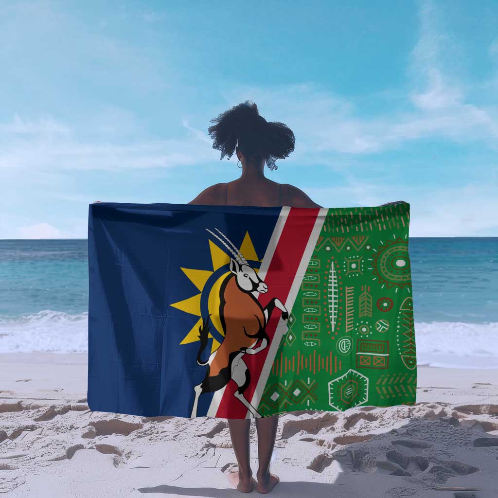 Namibia Gemsbok Sarong Flag Design with African Patterns