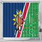 Namibia Gemsbok Shower Curtain Flag Design with African Patterns
