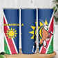 Namibia Gemsbok Skinny Tumbler Flag Design with African Patterns