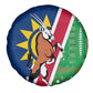 Namibia Gemsbok Spare Tire Cover Flag Design with African Patterns