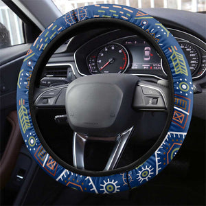 Namibia Gemsbok Steering Wheel Cover Flag Design with African Patterns