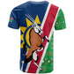 Namibia Gemsbok T shirt Flag Design with African Patterns