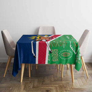 Namibia Gemsbok Tablecloth Flag Design with African Patterns