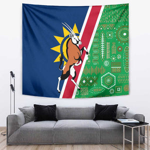 Namibia Gemsbok Tapestry Flag Design with African Patterns