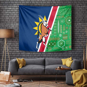 Namibia Gemsbok Tapestry Flag Design with African Patterns