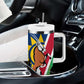 Namibia Gemsbok Tumbler With Handle Flag Design with African Patterns
