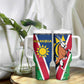 Namibia Gemsbok Tumbler With Handle Flag Design with African Patterns