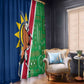 Namibia Gemsbok Window Curtain Flag Design with African Patterns