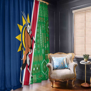 Namibia Gemsbok Window Curtain Flag Design with African Patterns