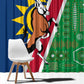 Namibia Gemsbok Window Curtain Flag Design with African Patterns