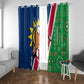 Namibia Gemsbok Window Curtain Flag Design with African Patterns