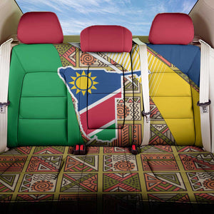 Afro Namibia Map Back Car Seat Cover National Emblem and Cultural Motif Design