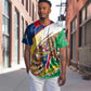 Afro Namibia Map Baseball Jersey National Emblem and Cultural Motif Design
