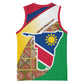 Afro Namibia Map Basketball Jersey National Emblem and Cultural Motif Design - African Pride