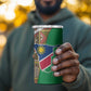 Afro Namibia Map 4 in 1 Can Cooler Tumbler National Emblem and Cultural Motif Design